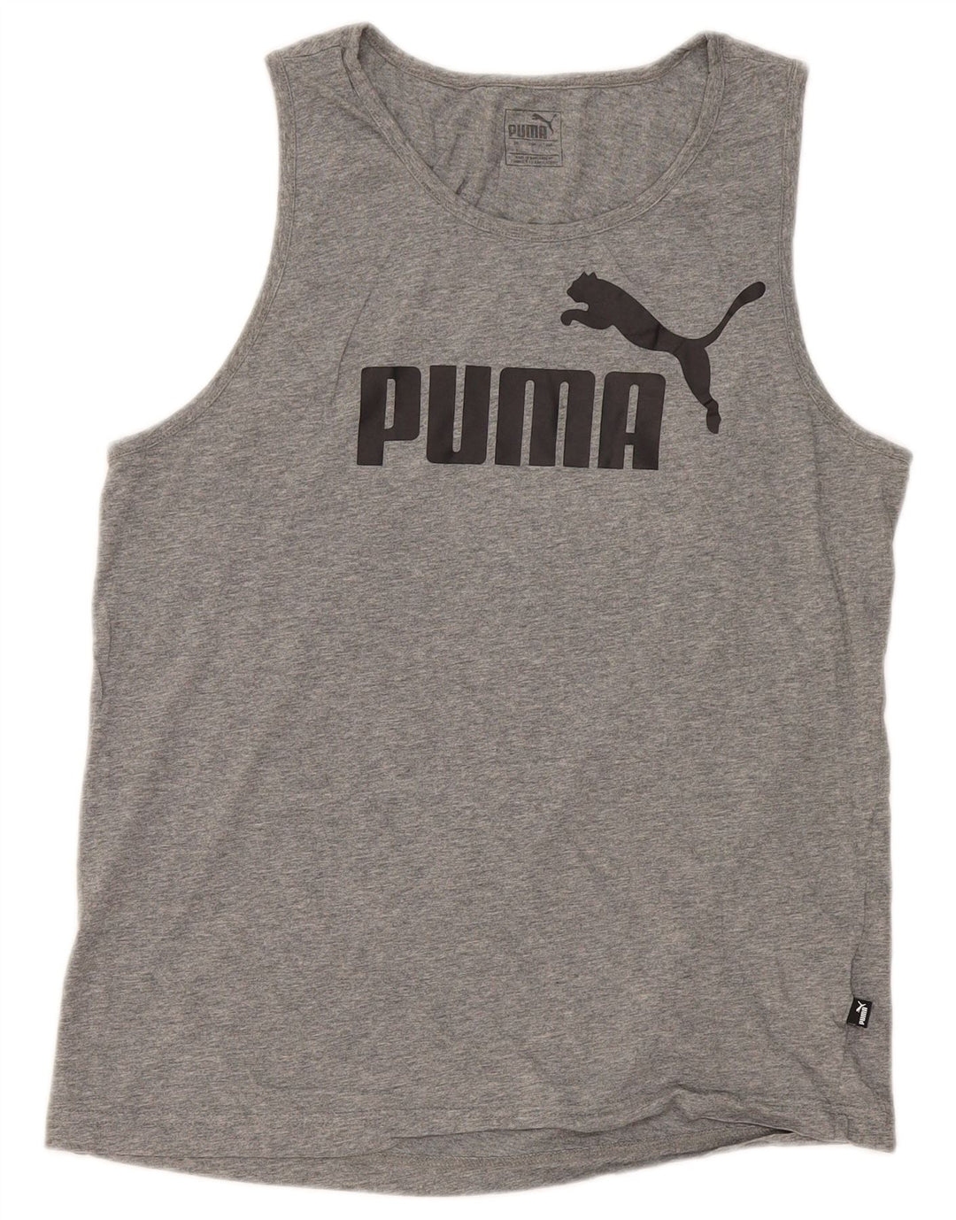 Męska kamizelka z grafiką Puma, duża, szara bawełna