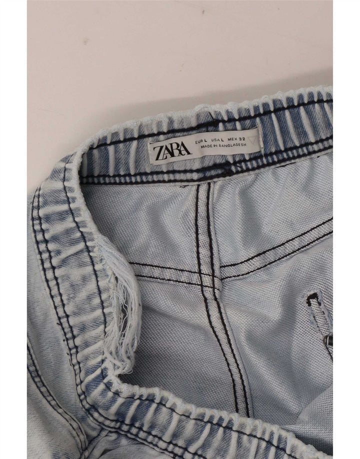 Damskie spodenki jeansowe Zara, duże, W32, niebieskie
