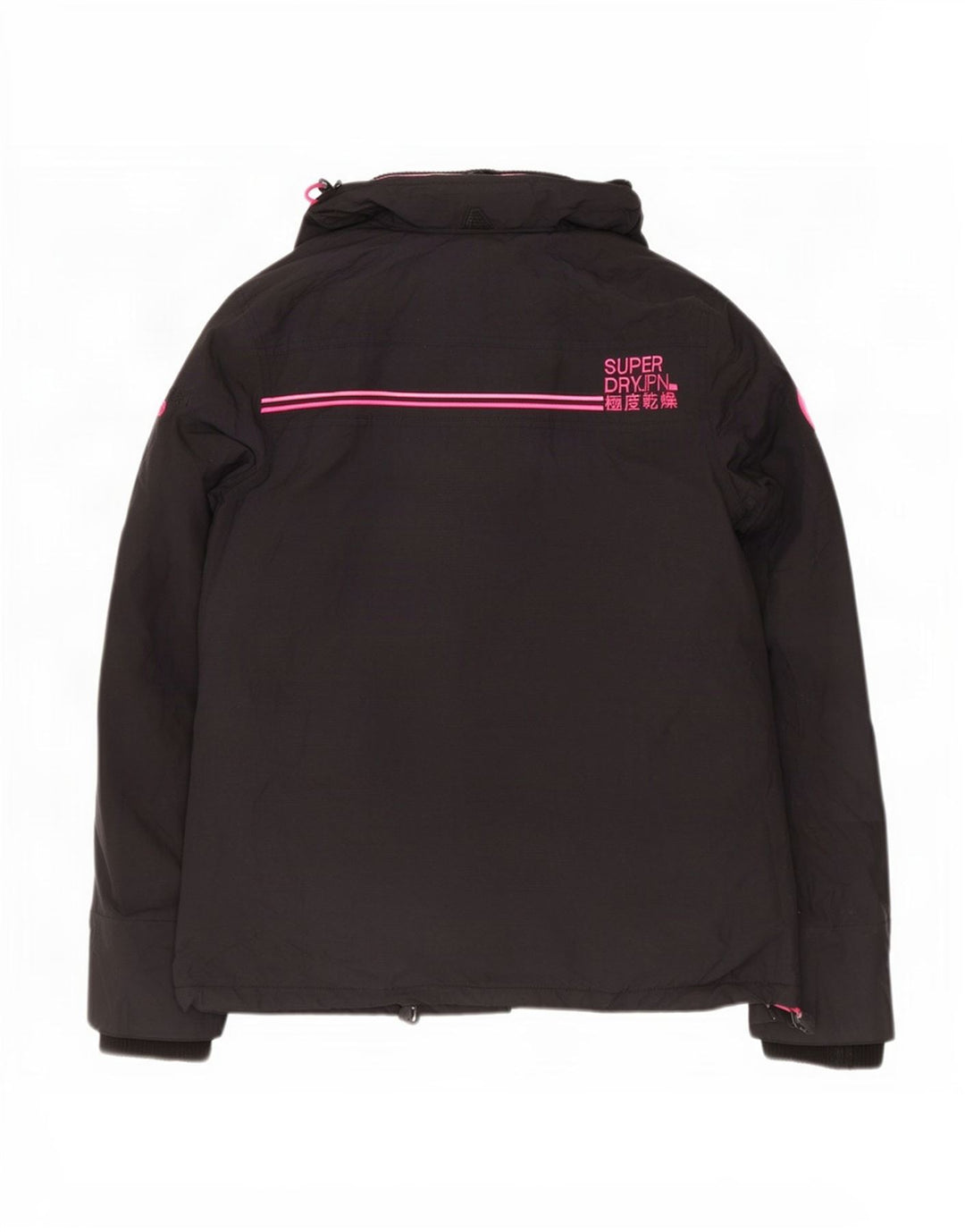 Damska wiatrówka Superdry Graphic UK 16, duża czarna