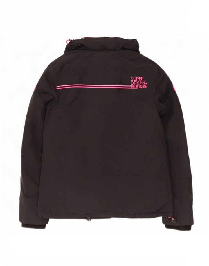 Damska wiatrówka Superdry Graphic UK 16, duża czarna