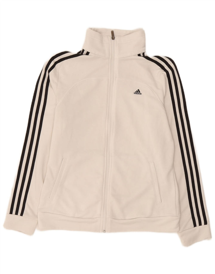 Kurtka Adidas Damska Climalite Dresowa Top UK 12/14 Średnia Biała