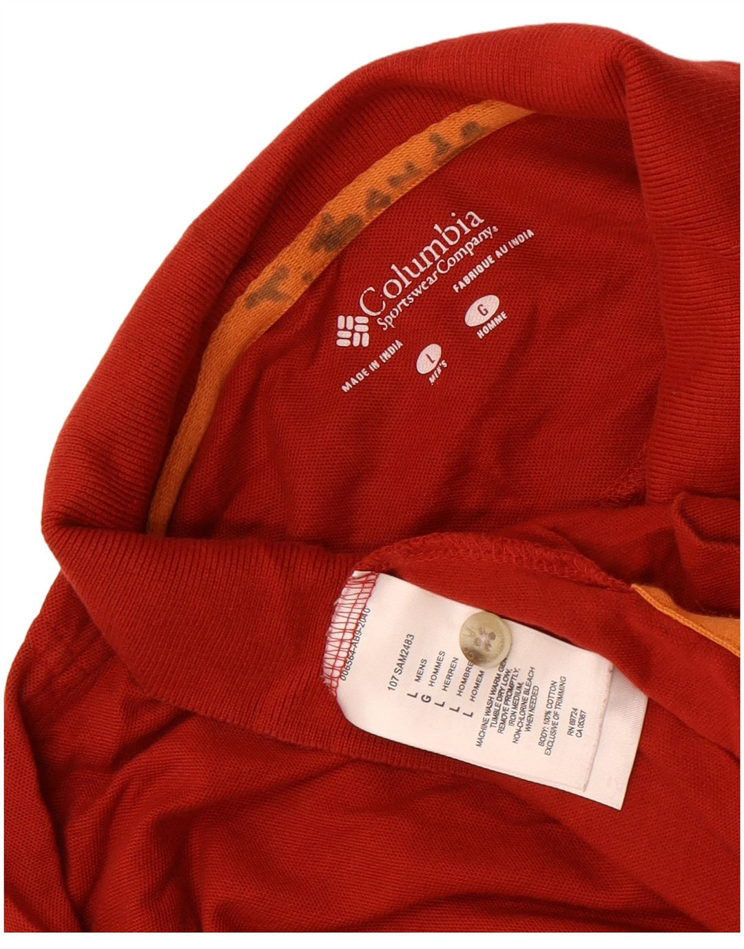 Męska koszulka polo Columbia, duża, czerwona, bawełniana