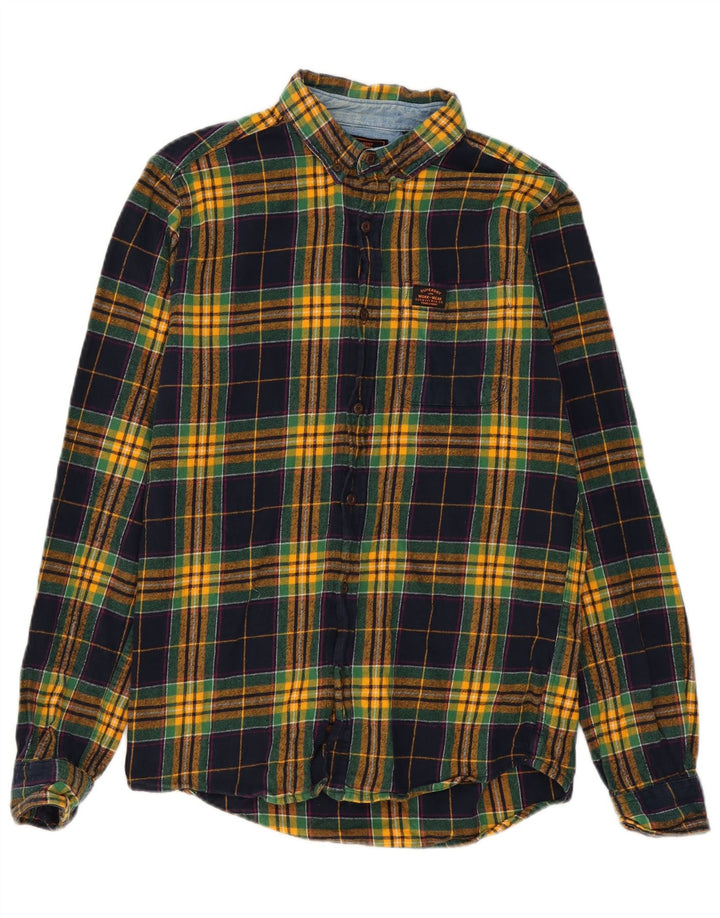 Męska koszula flanelowa w kratkę Superdry, bawełniana, wielobarwna krata