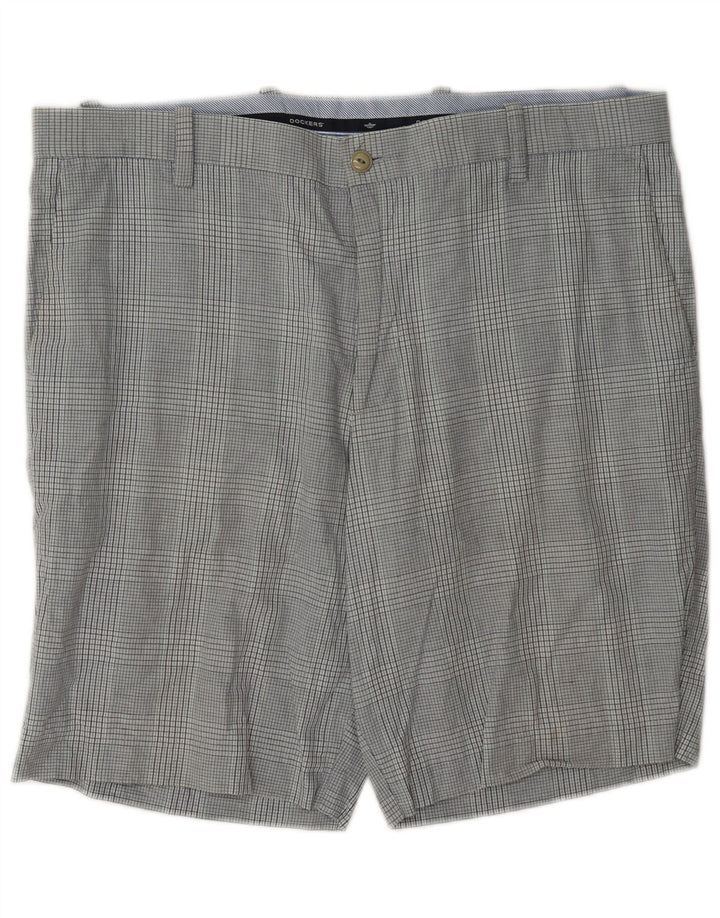 Męskie spodenki chino Dockers W38 XL, bawełniana szara krata