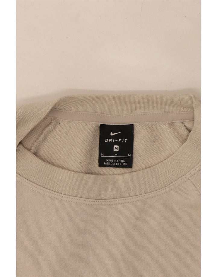 Damski sweter oversize z grafiką NIKE, UK 14, średni beż