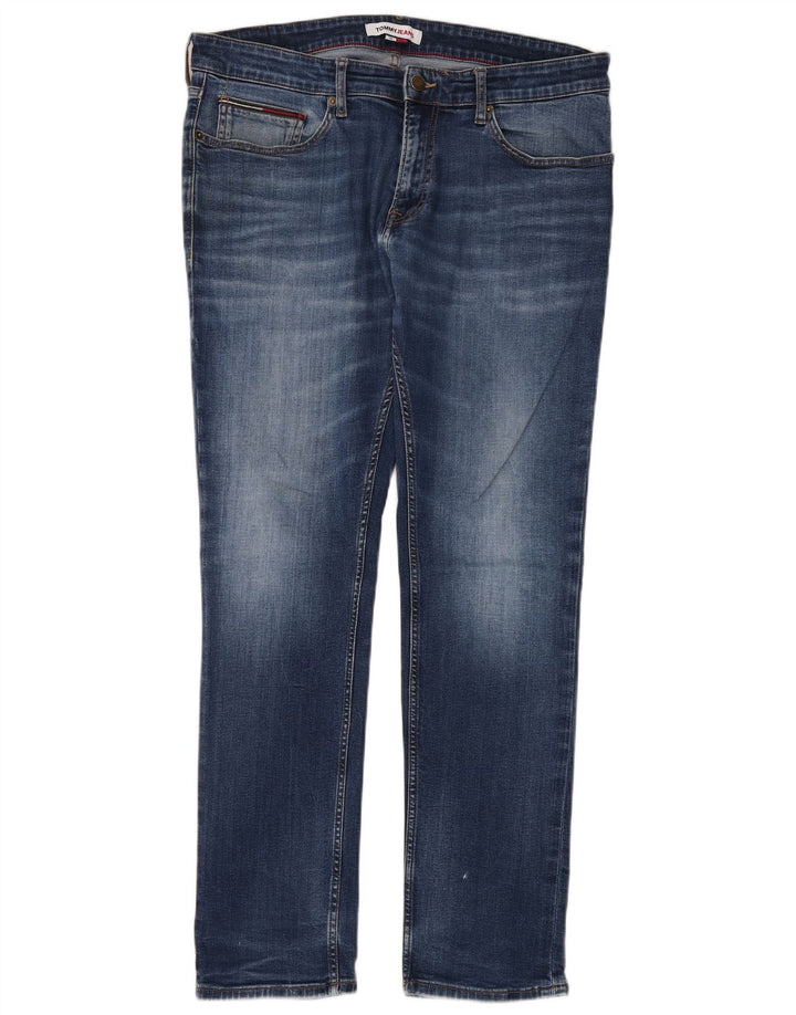 Męskie jeansy slim fit Tommy Hilfiger W36 L32 Niebieskie