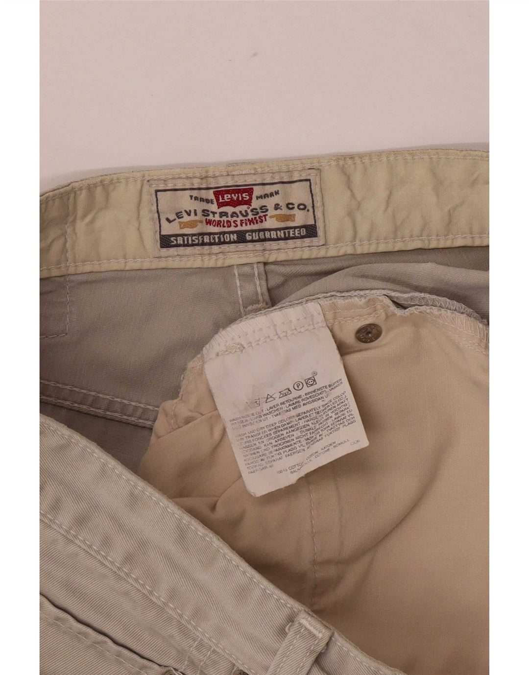 Męskie spodenki jeansowe Levi's Regular, duże W33 beżowe bawełniane
