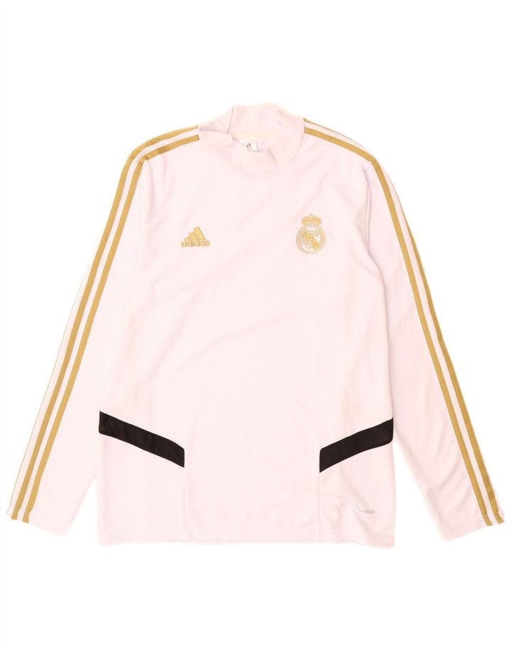 Adidas Męska koszulka Real Madryt z długim rękawem XL, biała, poliestrowa
