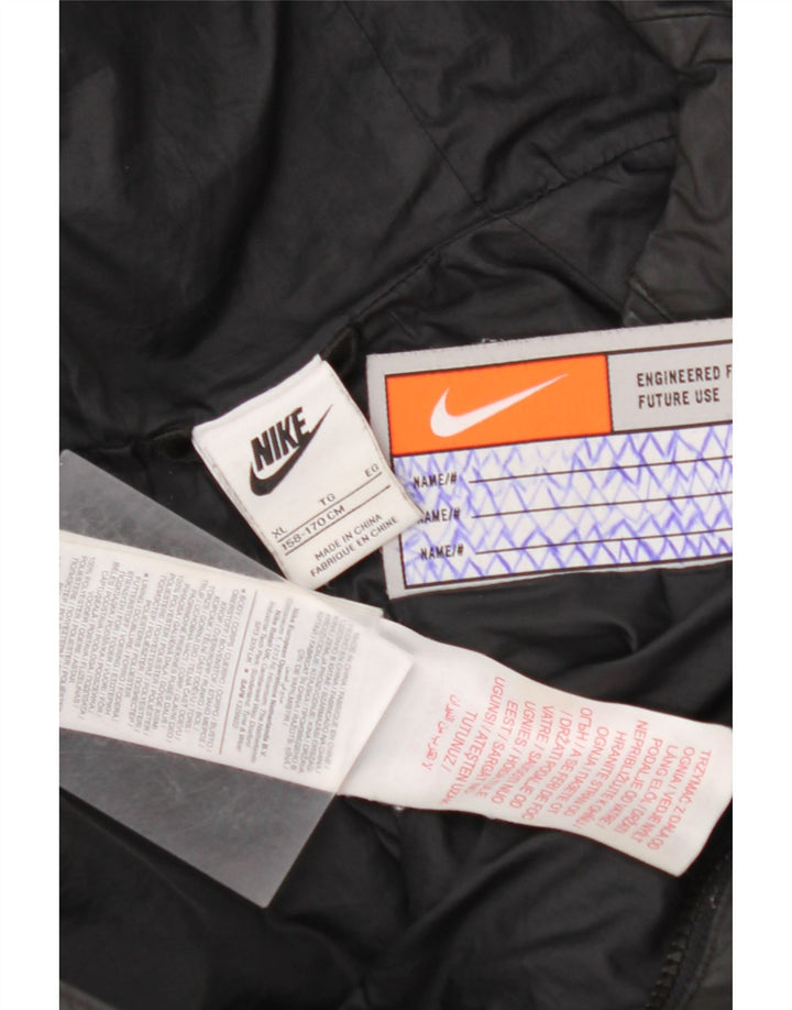 Wyściełana kurtka chłopięca z kapturem NIKE 13-14 lat XL, czarna, poliestrowa