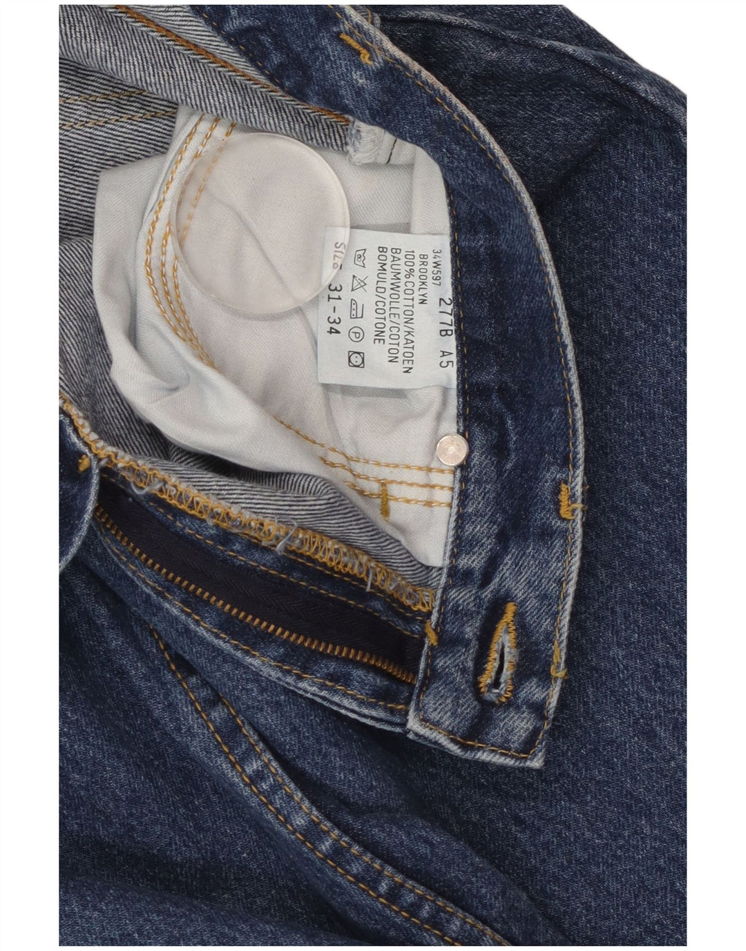 LEE Męskie dżinsy Brooklyn Straight W31 L34 Niebieskie bawełniane