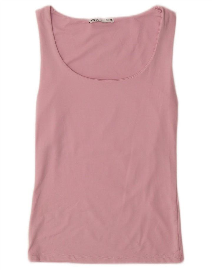 Damska kamizelka Zara Top UK 10 Small Pink Poliamid