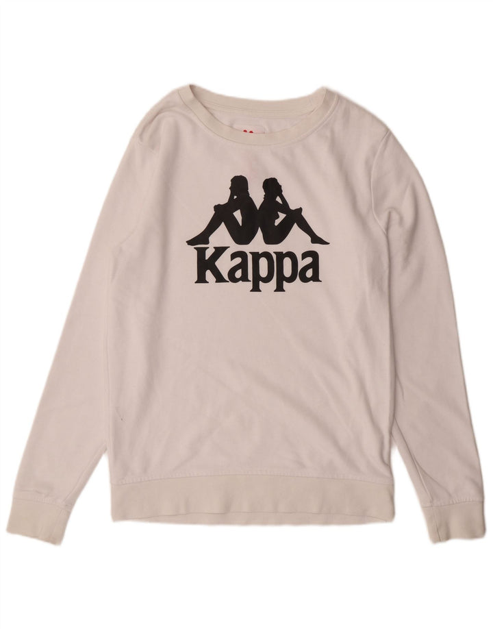 Męska bluza z grafiką KAPPA, średnia, biała bawełna