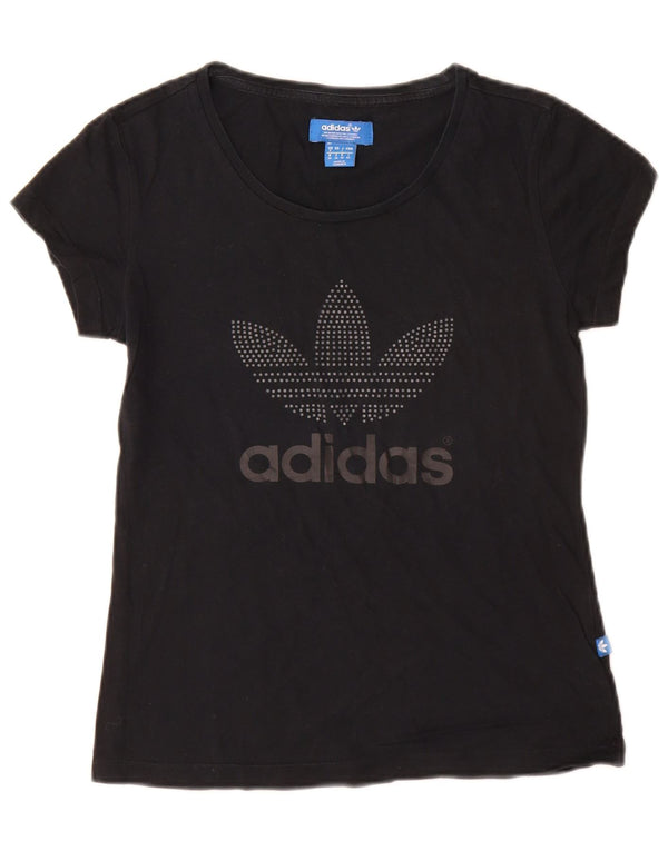 Damska koszulka graficzna Adidas Top UK 8, mała czarna