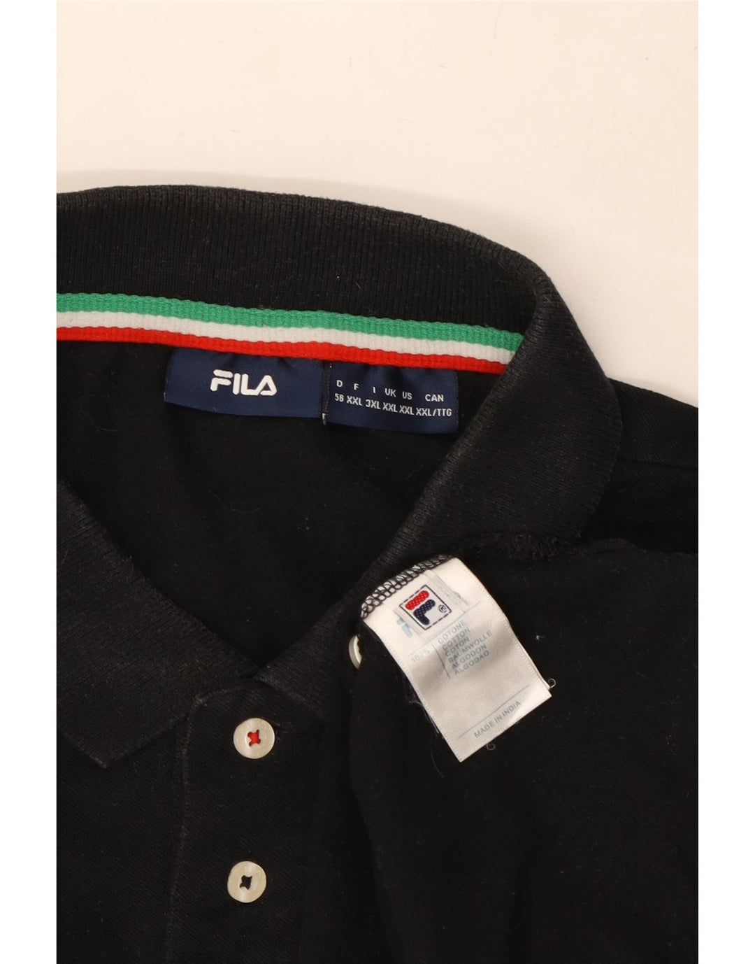 Męska koszulka polo FILA 2XL, czarna, bawełniana