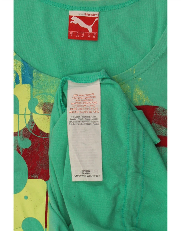Damska kamizelka z grafiką Puma Top UK 10 Small, zielona bawełna