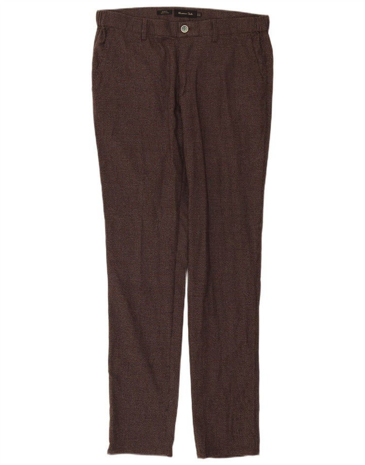 Spodnie Chino Massimo Dutti Męskie EU 42 Large W32 L32 Brązowe Pepitka