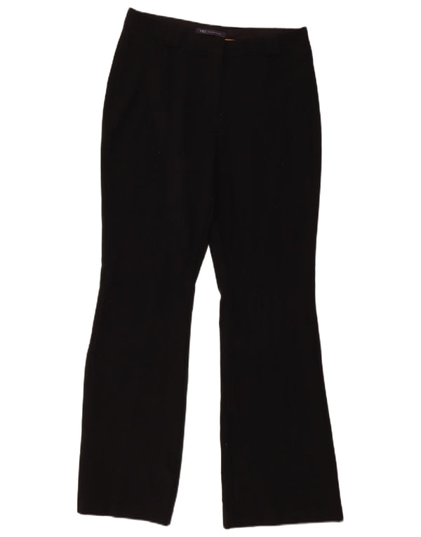 Marks & Spencer Womens Bootcut Casual Trousers UK 10 Small W32 L30 Black