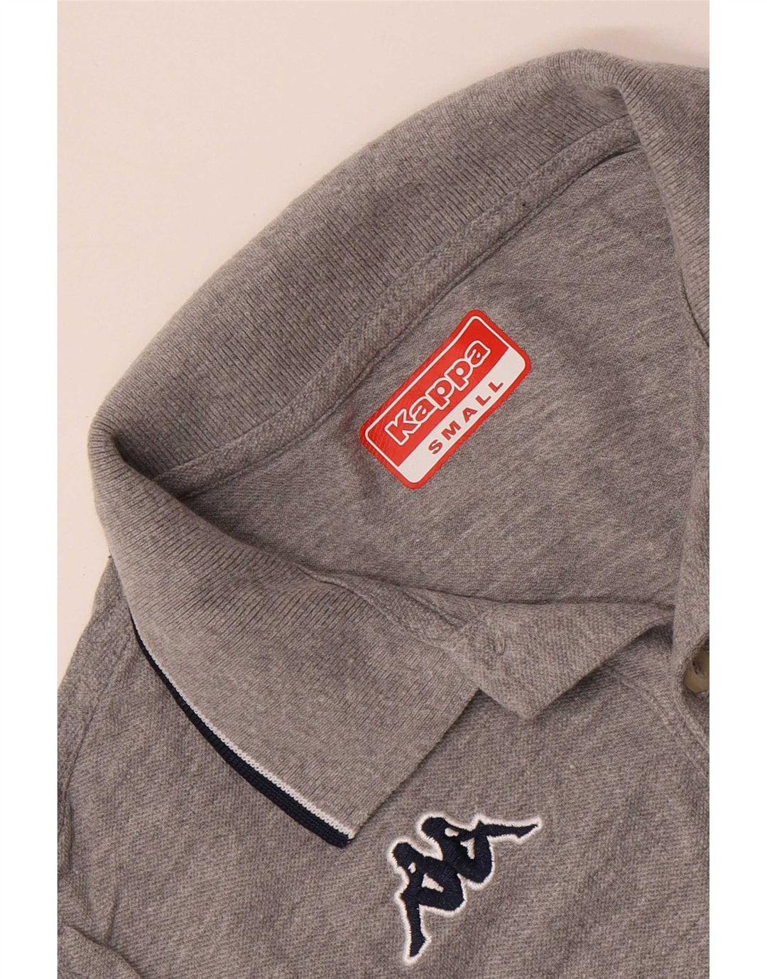 Męska koszulka polo Kappa, mała, szara, nakrapiana