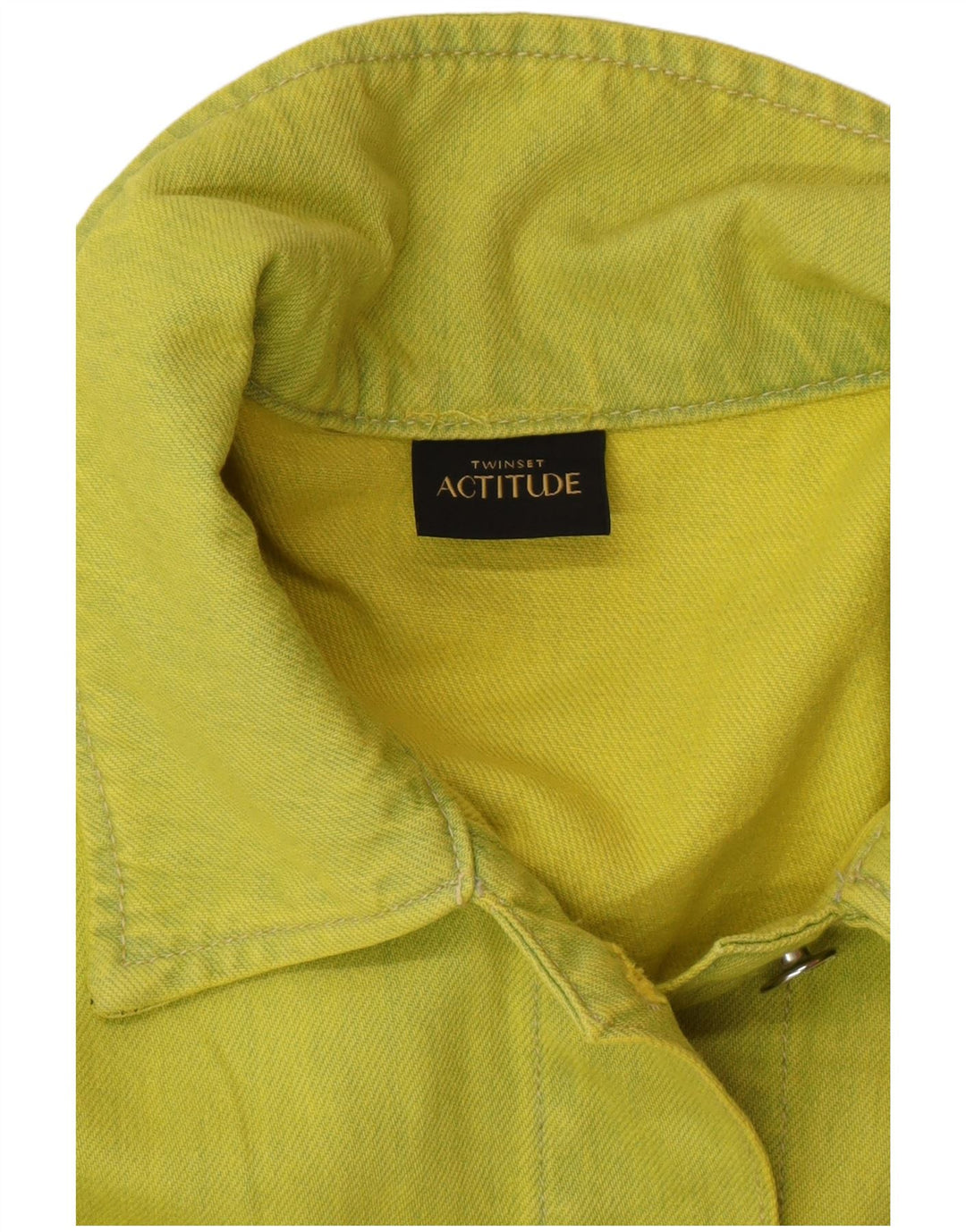 TWINSET Damska kurtka dżinsowa oversize UK 10 mała zielona bawełniana nowoczesna