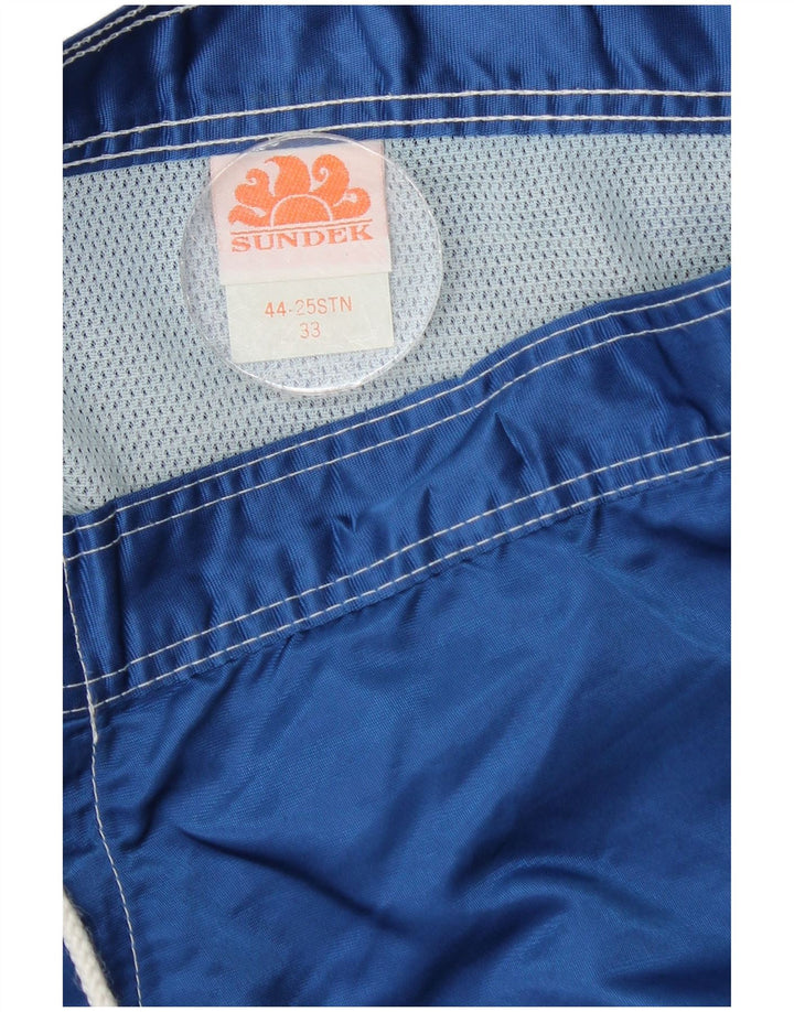 Męskie spodenki kąpielowe Sundek, nylon w niebieskie paski
