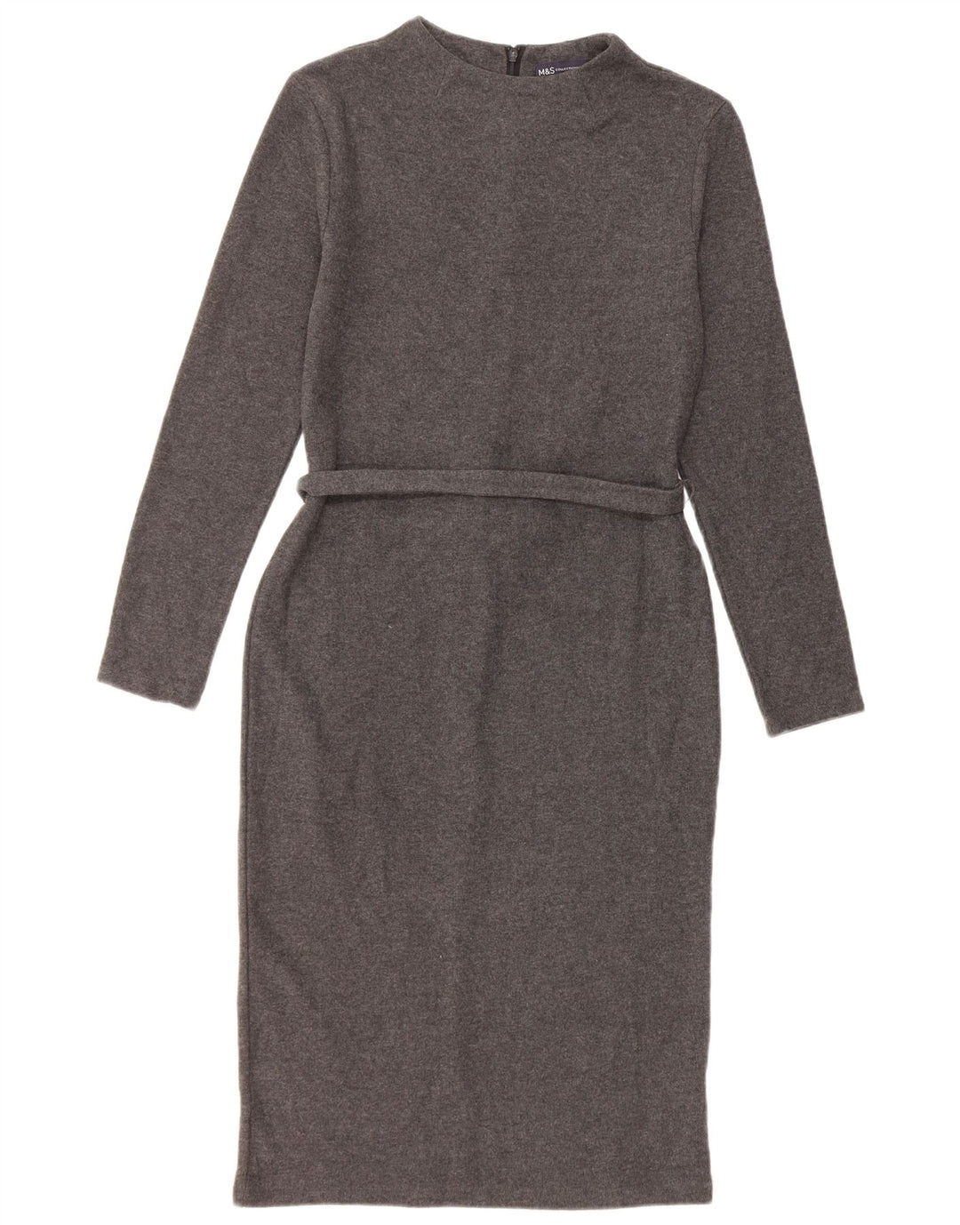 Marks & Spencer Damska sukienka sweterkowa UK 10, mała, szara, bawełniana