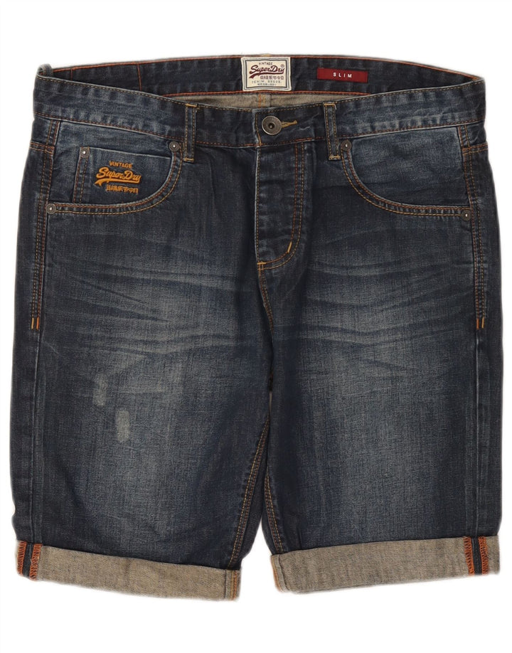 Męskie spodenki jeansowe Superdry W32, średni granat