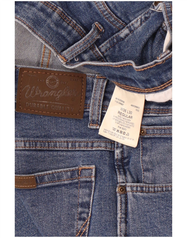 Męskie jeansy Wrangler Regular Straight W36 L30 Niebieskie bawełniane