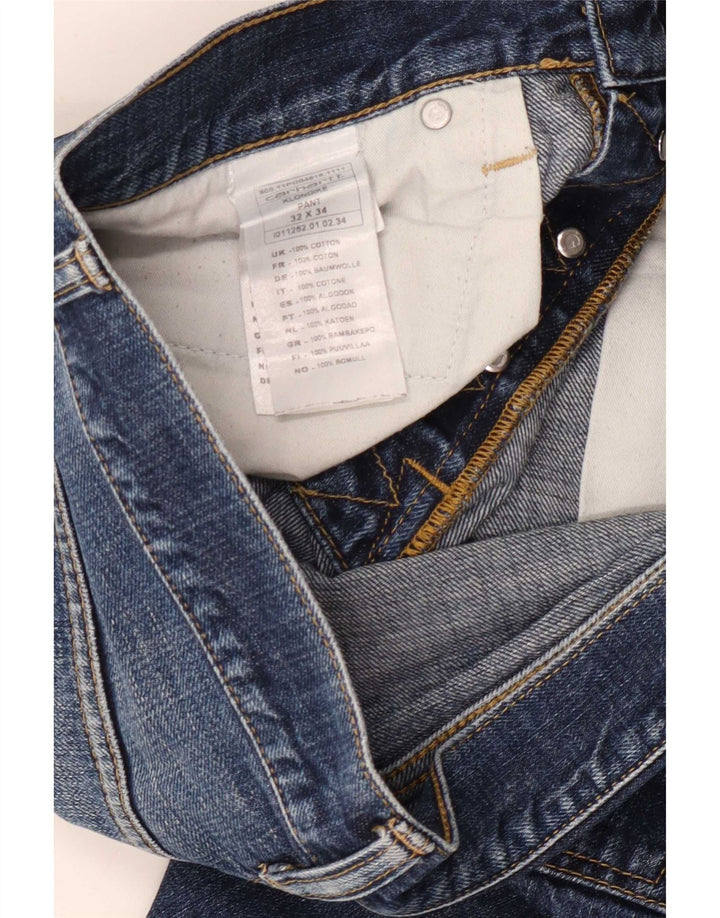 Męskie proste dżinsy Carhartt W32 L34 Granatowa bawełna