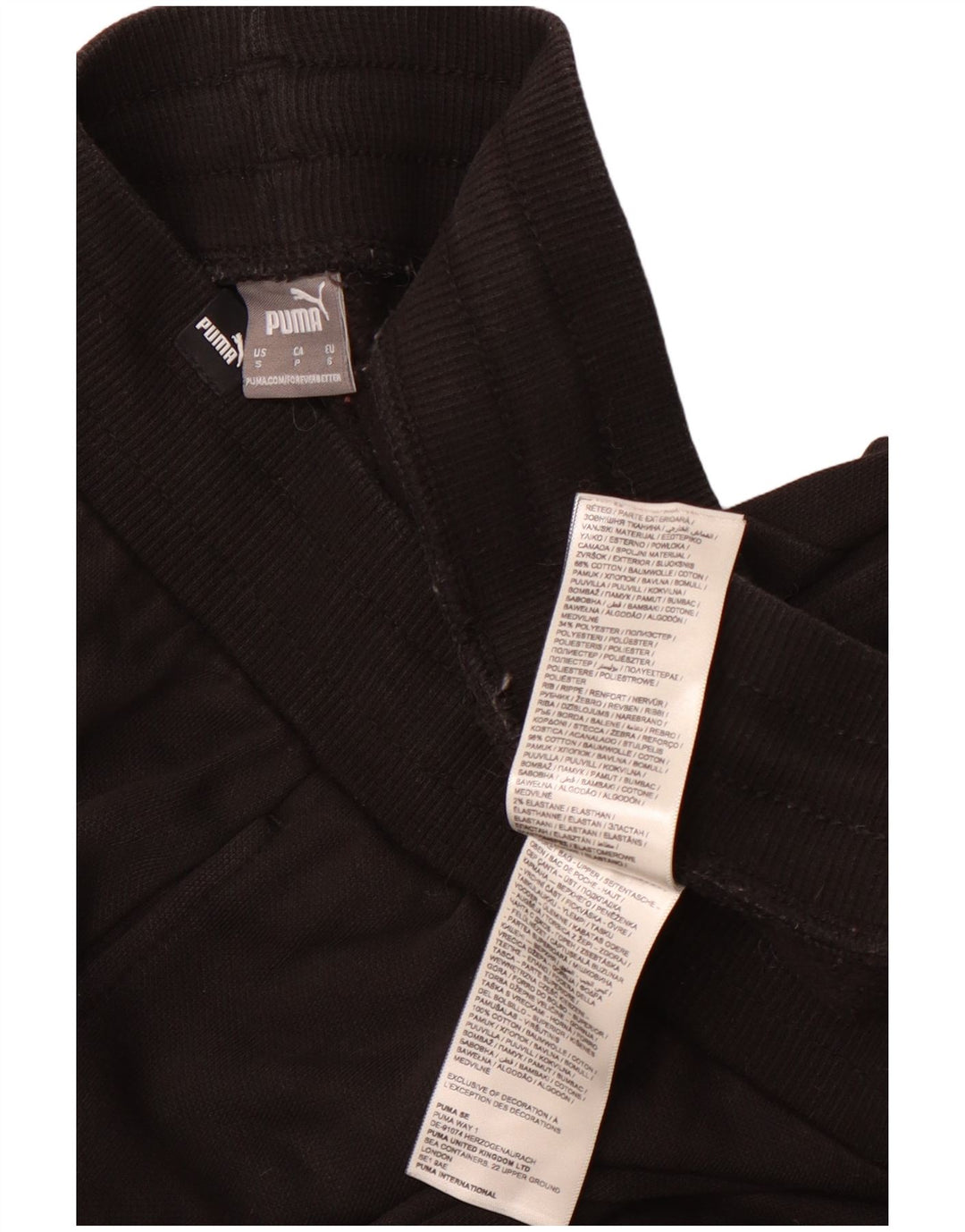 Męskie spodnie dresowe Puma, małe, czarne, bawełniane