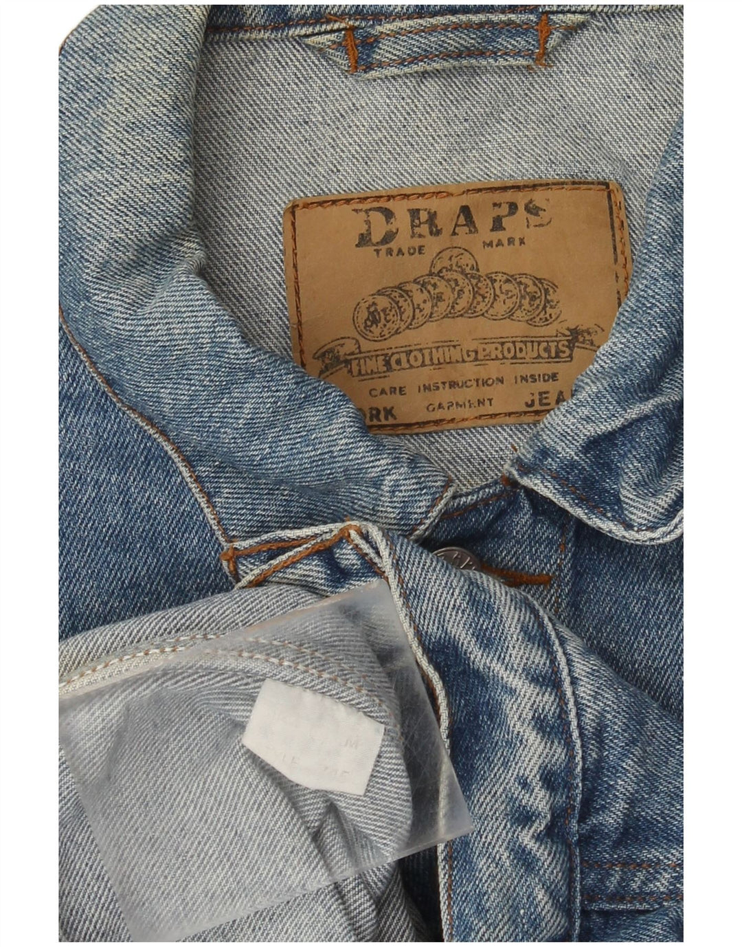 Vintage damska kurtka dżinsowa oversize UK 14 w kolorze średniego błękitu