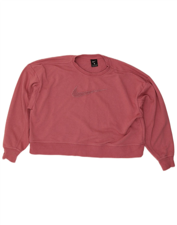 Damska bluza dresowa Nike Oversized Crop Graphic, UK 14, średni róż