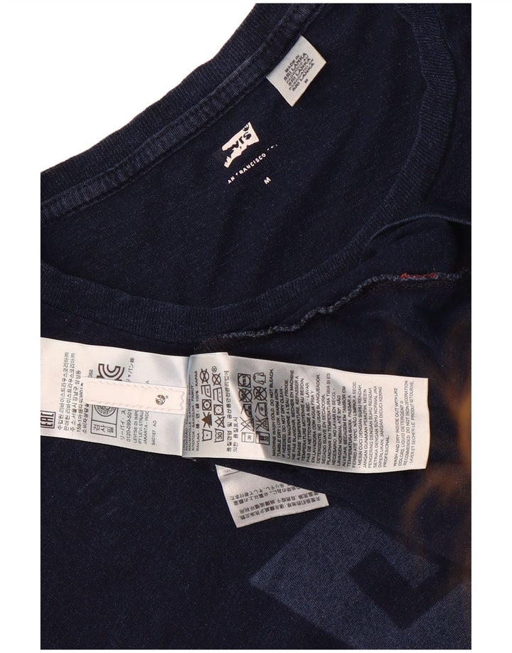Męski T-shirt z grafiką Levi's, średni, granatowy, bawełniany