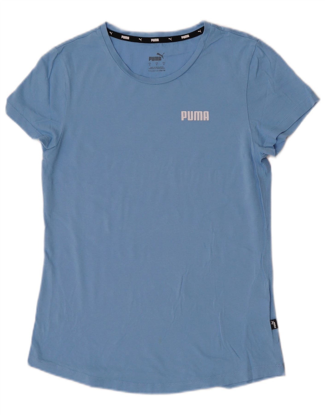 T-shirt damski Puma Top UK 10 Small, niebieski, bawełniany