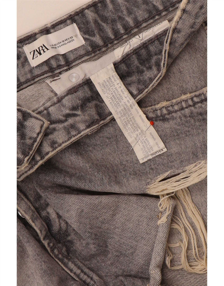 Damskie spodenki jeansowe Zara w trudnej sytuacji EU 42, duże, W32, szara bawełna