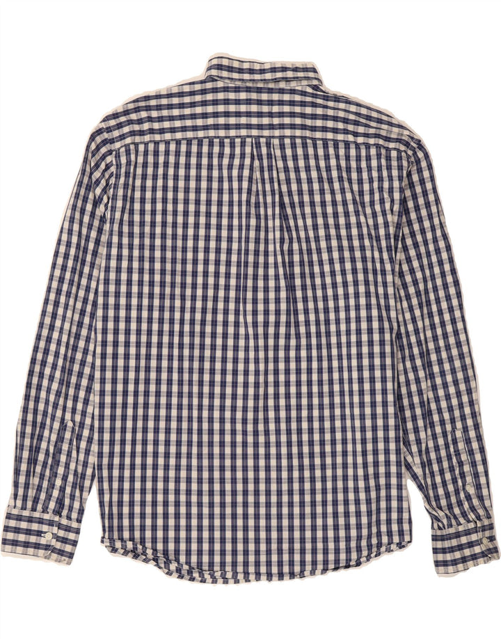 DOCKERS Mens Shirt 2XL Navy Blue Check Cotton Vintage Dockers and Second-Hand Dockers from Messina Hembry 