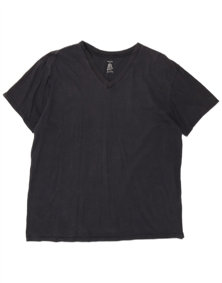 T-shirt męski Calvin Klein, duży, czarny, bawełniany