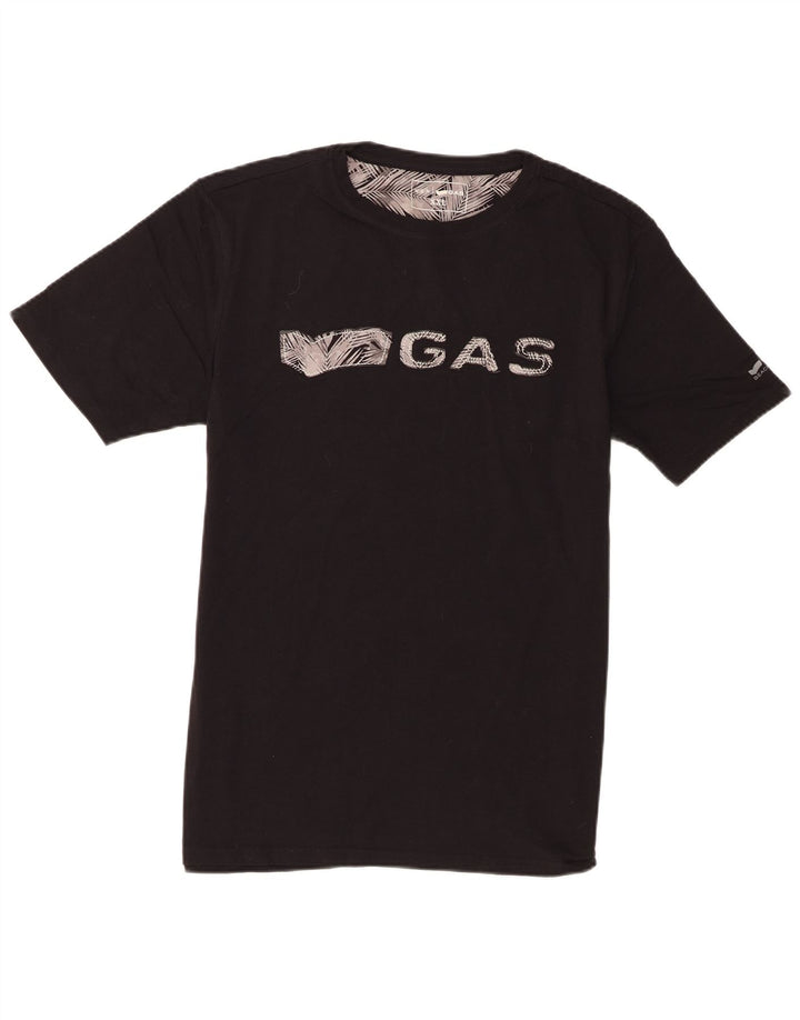 Męska koszulka z grafiką Gas Top 2XL, czarna bawełna