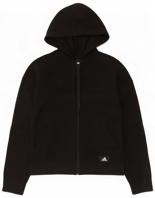 Damski sweter rozpinany z kapturem Adidas UK 8/10 Mały czarny poliester