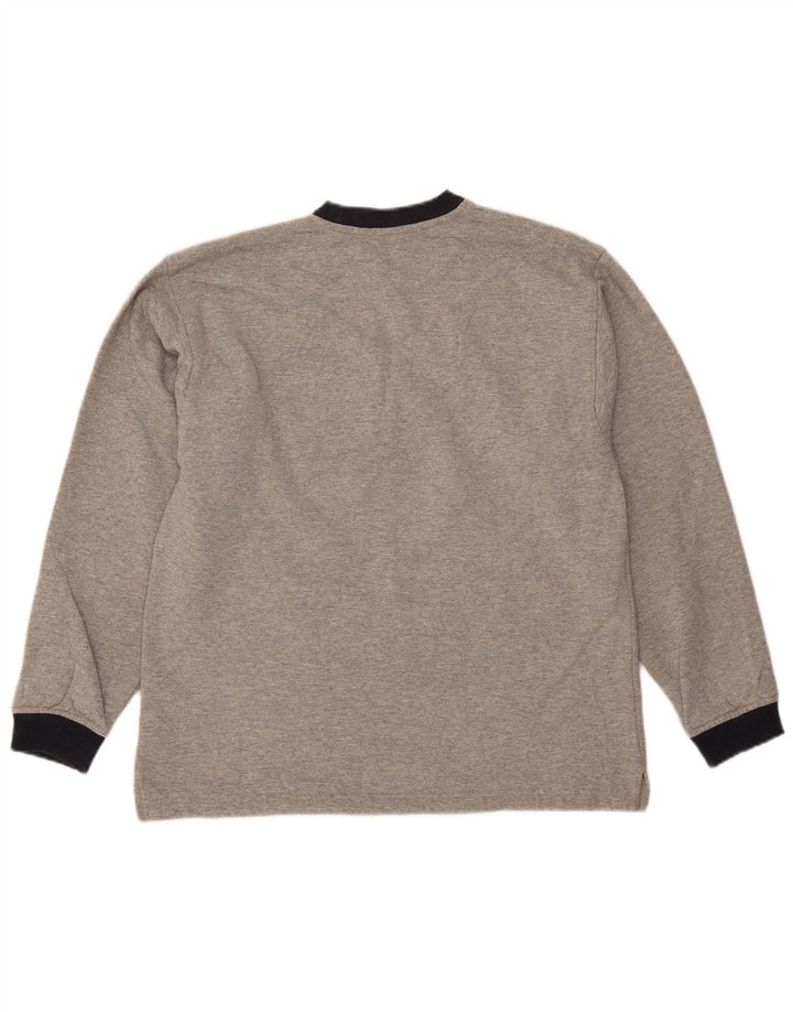 Męska bluza z grafiką Fila IT 48 Średnioszara bawełna z plamkami