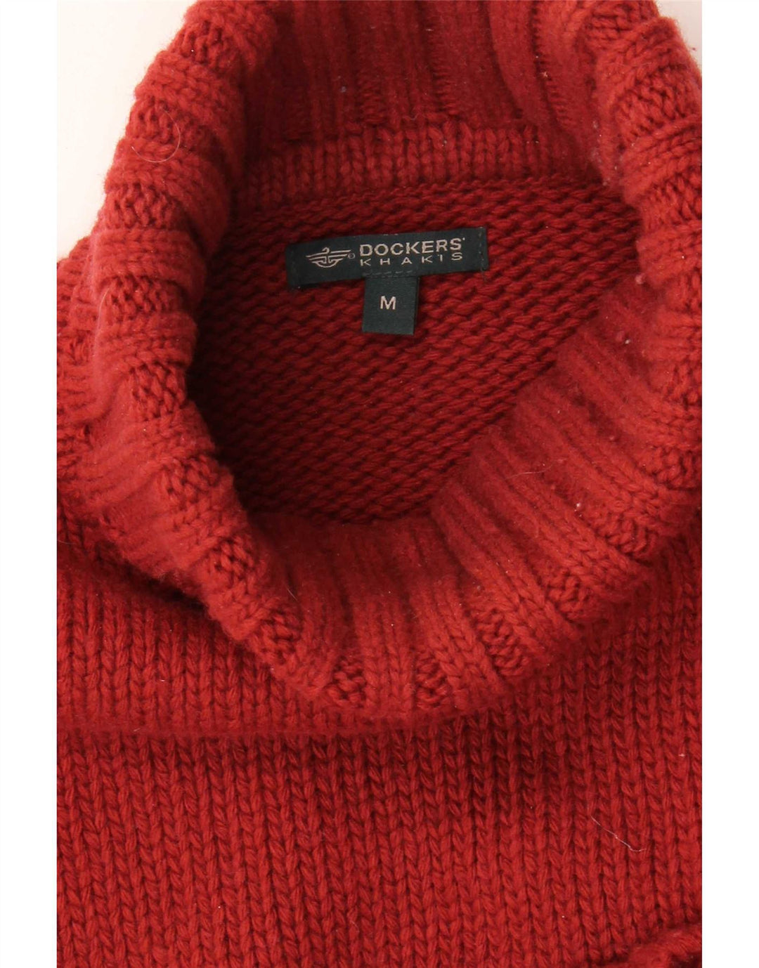 Męski sweter z golfem Dockers, średni czerwony