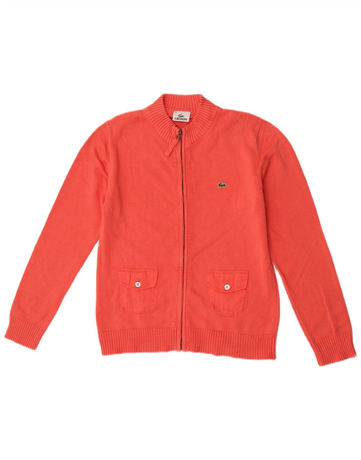 Lacoste Damski sweter rozpinany, rozmiar 40, średni pomarańczowy, bawełniany