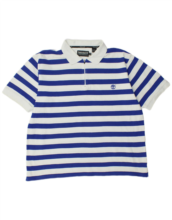 Męska koszulka polo TIMBERLAND XL, bawełniana w niebieskie paski