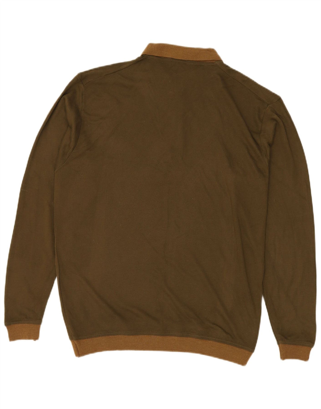 Męski sweter z golfem w stylu VINTAGE, duży akryl w kolorze khaki