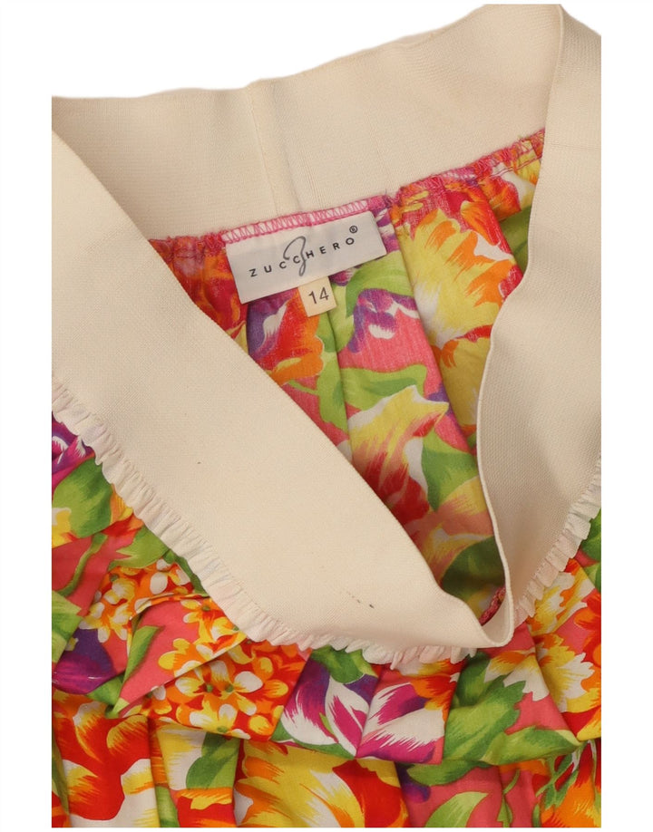 Damska plisowana spódnica Zucchero UK 14 Medium W28 Wielobarwny kwiatowy