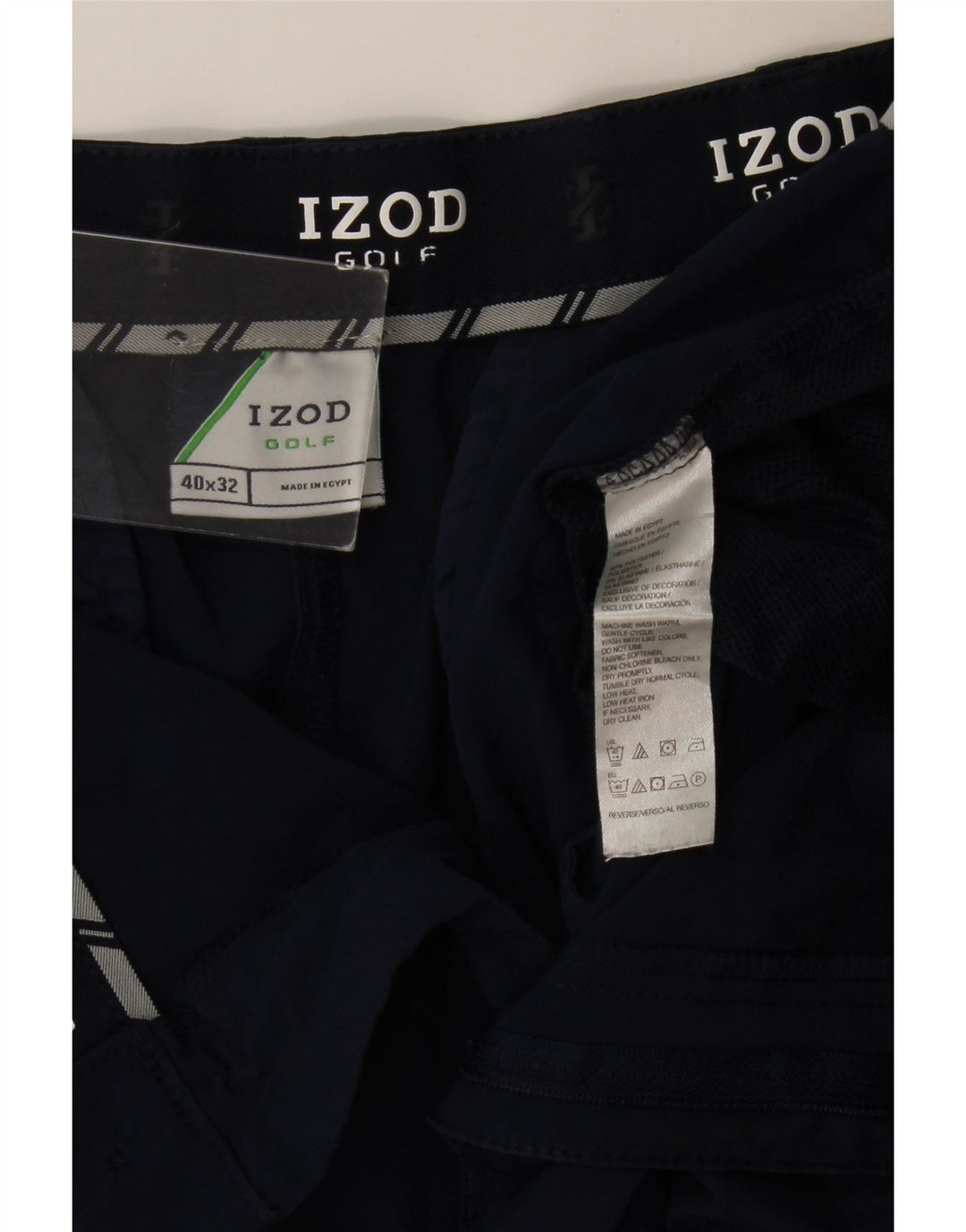 Męskie proste spodnie chino Izod W40 L30 Granatowy poliester