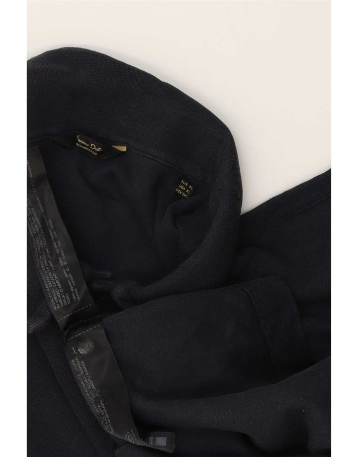Męska koszulka polo Massimo Dutti XL, granatowa, bawełniana