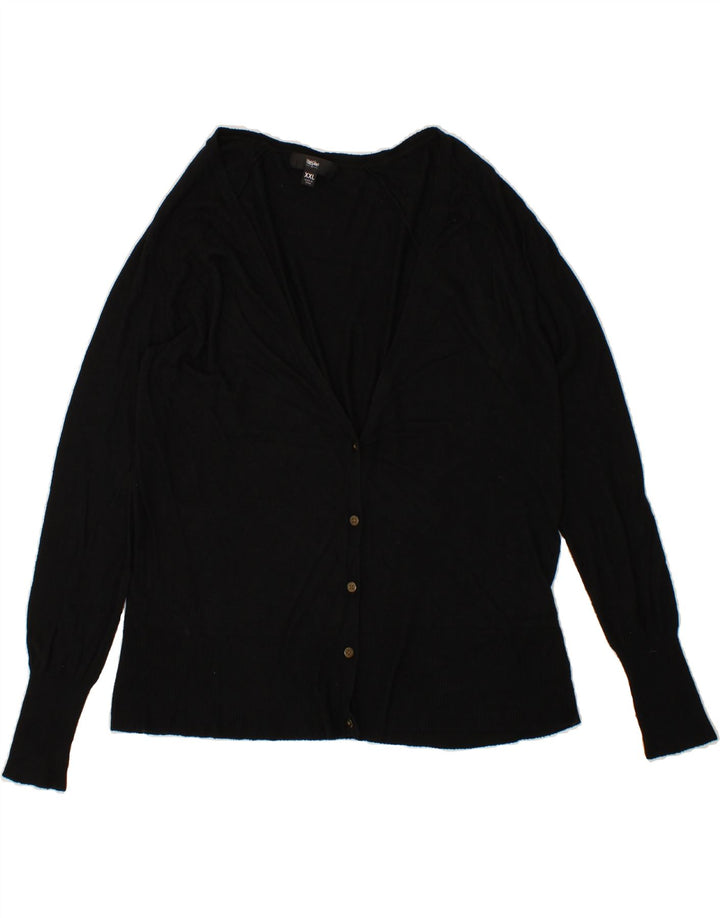 MOSSIMO Womens Cardigan Sweater UK 20 2XL Black Nylon Vintage Mossimo and Second-Hand Mossimo from Messina Hembry 
