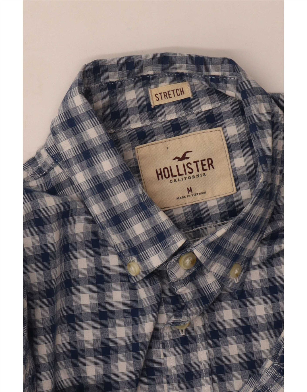 Koszula męska Hollister w średnią niebieską kratkę