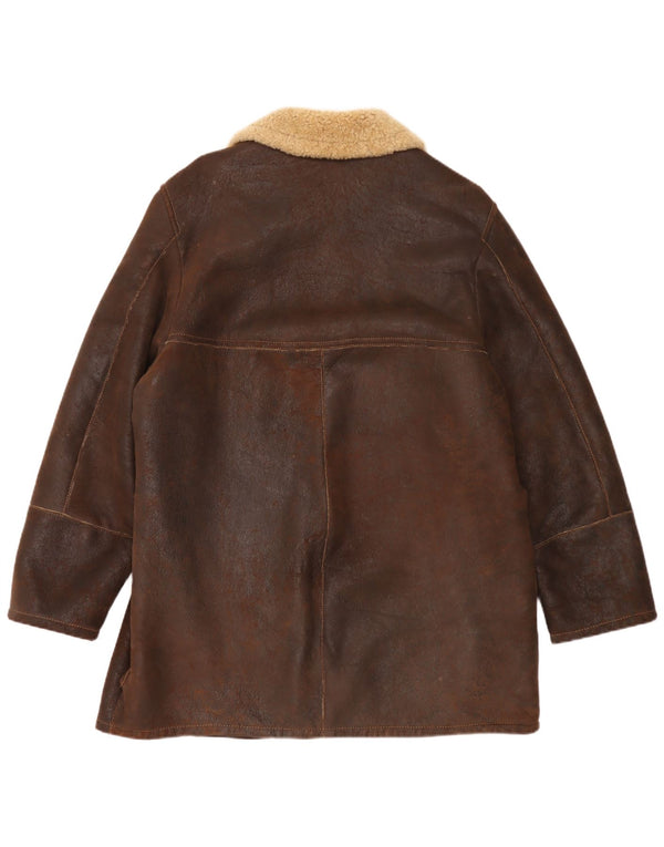 Męska kurtka Shearling Pirbos IT 58 4XL Brązowa kurtka Shearling