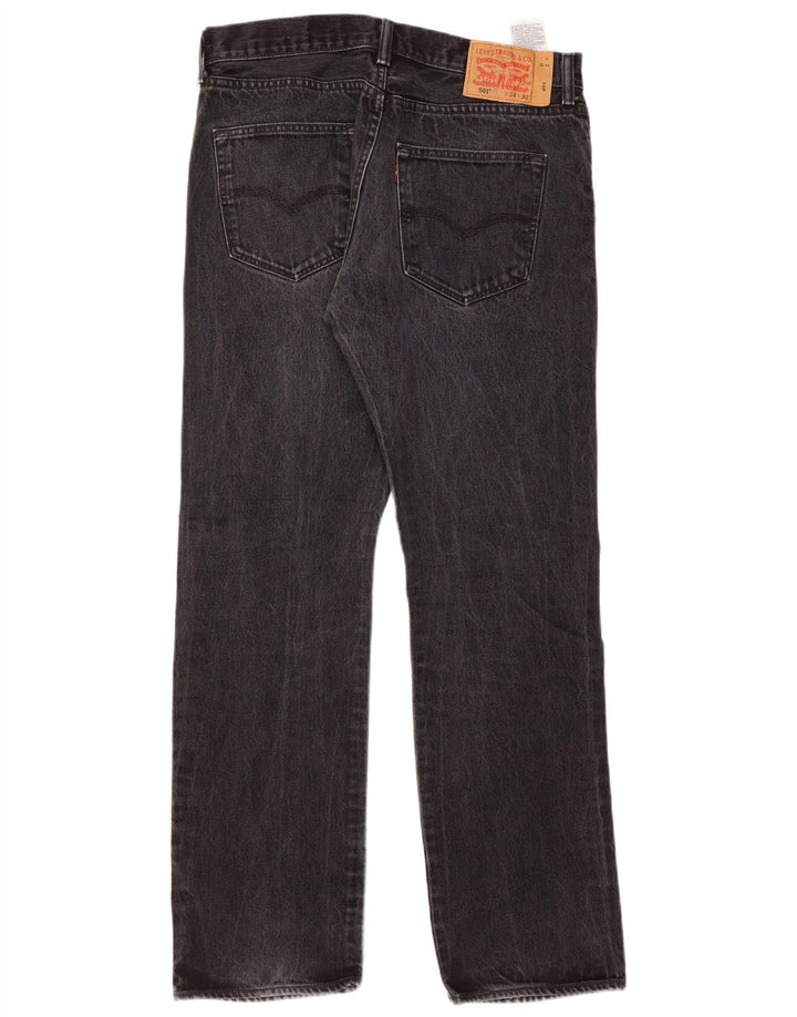 Męskie jeansy Levi's 501 Straight W34 L32 Czarne